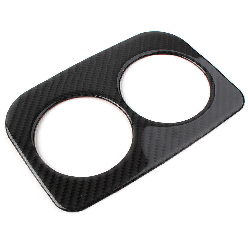 Carbon Fiber Rear Water Cup Panel Cover Trim for Subaru Forester 2013-2018 14 15