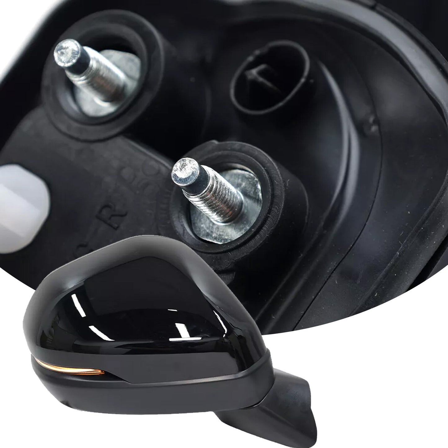 Suitable for 2016-2019 for Honda HR-V right passenger side mirror with turn signal, 5-pin black.