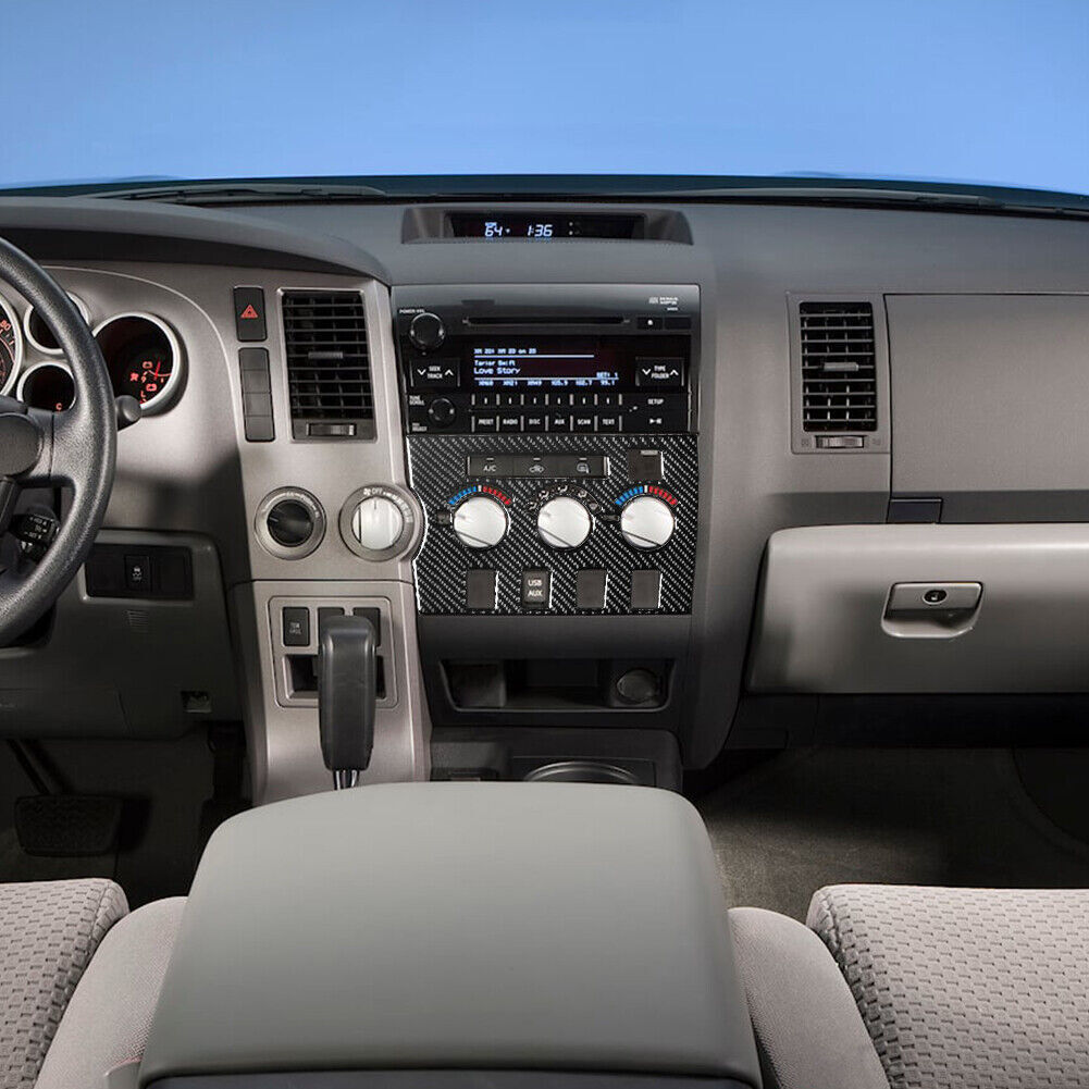 Console Climate Control Panel Carbon Fiber Trim for Toyota Tundra 2007-2013