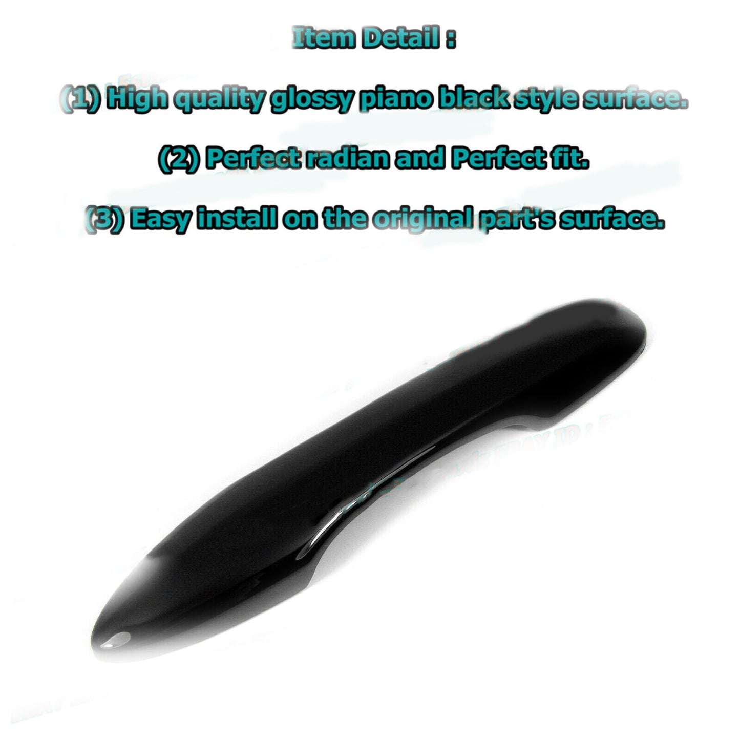 For 2019-23 for Toyota for Corolla Hatchback Glossy Black Side for Smart Door Handle Cover