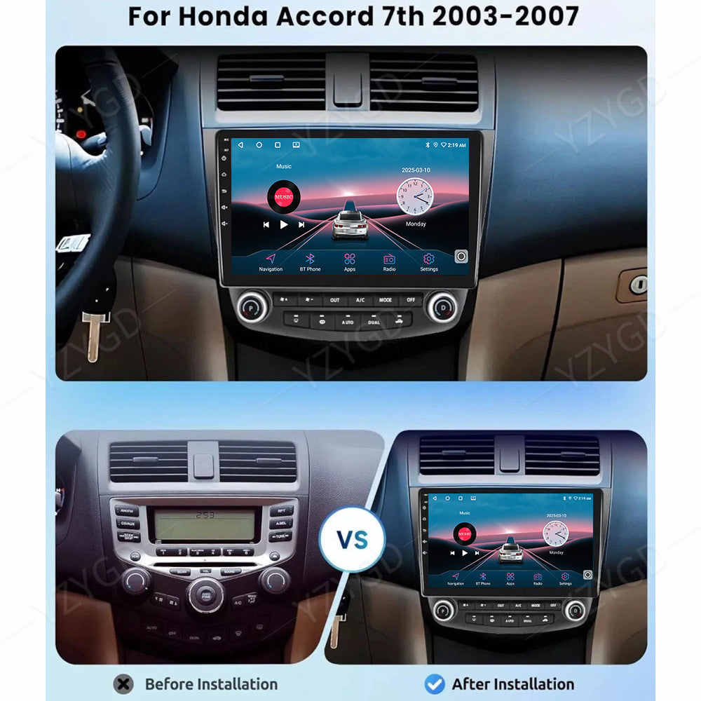 Apple CarPlay for Honda for Accord 2003-2007 Android Car Radio Stereo GPS Screen DSP