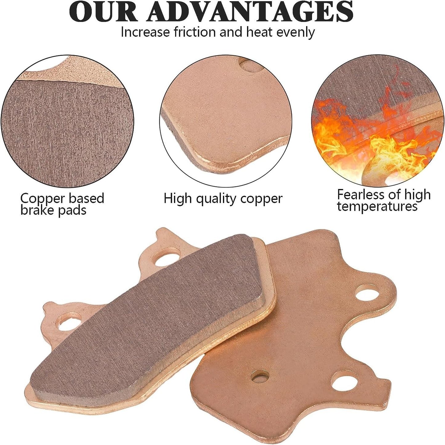 Sintered Brake Pads Front and Rear for Harley Davidson Touring Road King Classic