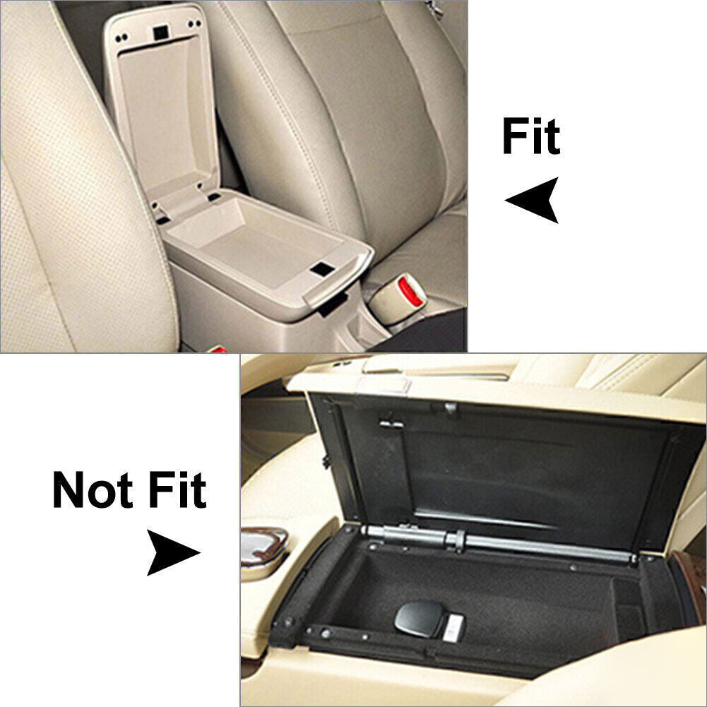 Black Universal Car SUV PU Memory Foam Console Armrest Box Cushion Pad Mat Set