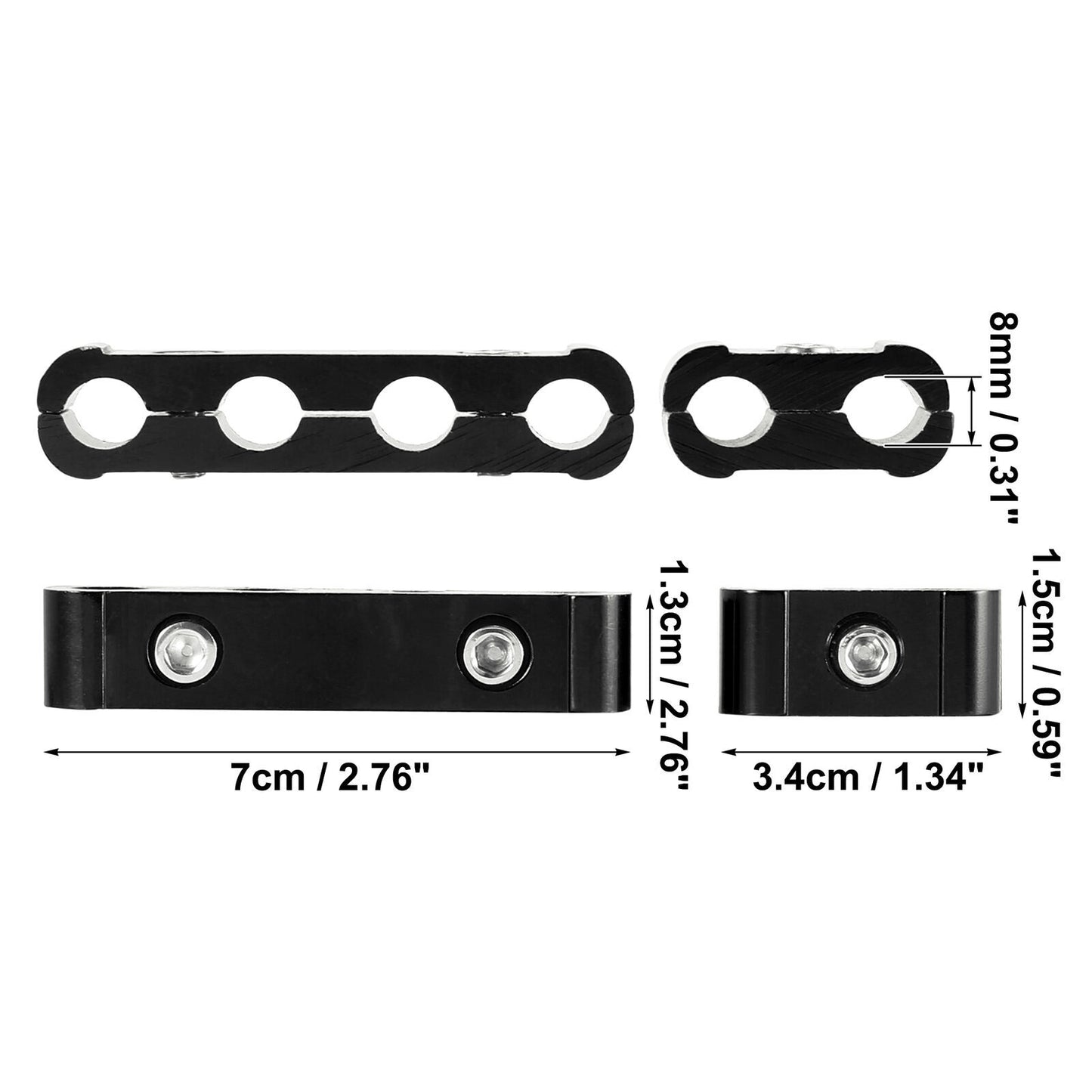 12-piece engine spark plug wire splitter/divider set, 8-piece spark plug wire guide protector