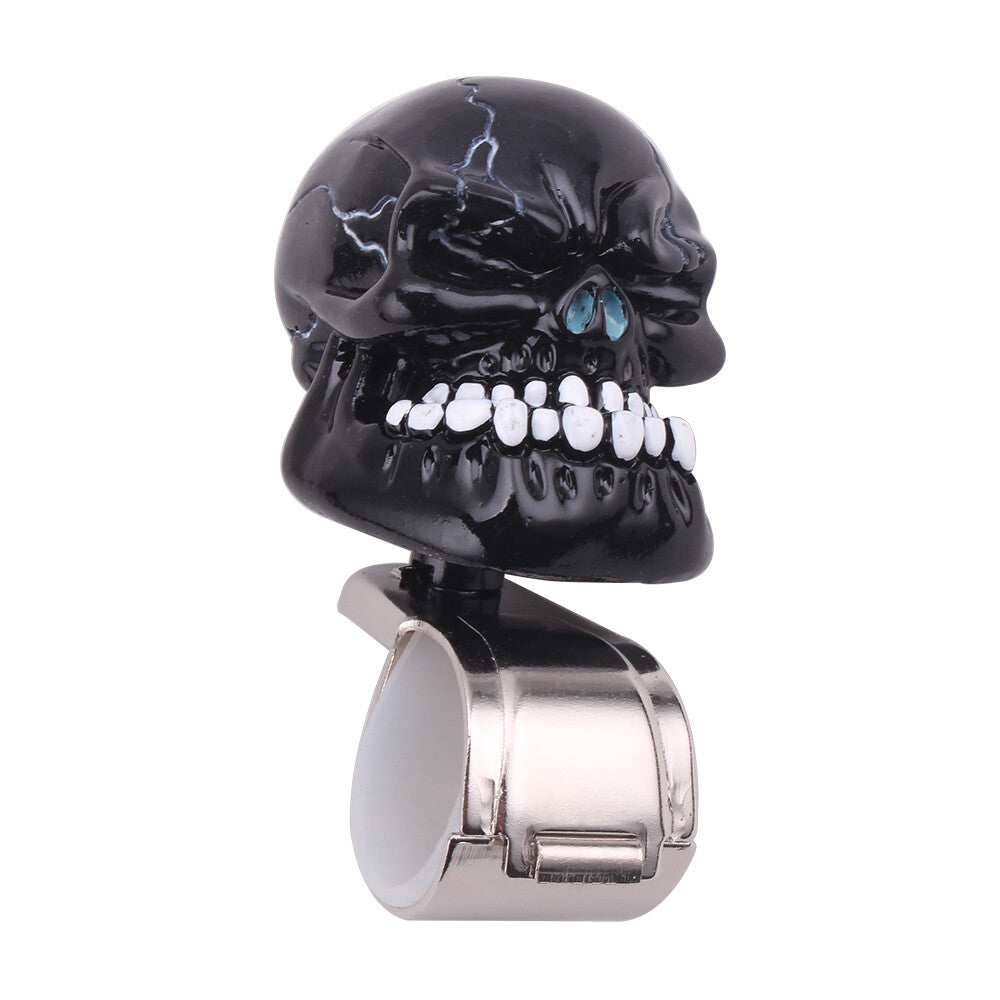 Steering Wheel Spinner Black Skull Head Car Suicide Knob Handle Auto/Truck