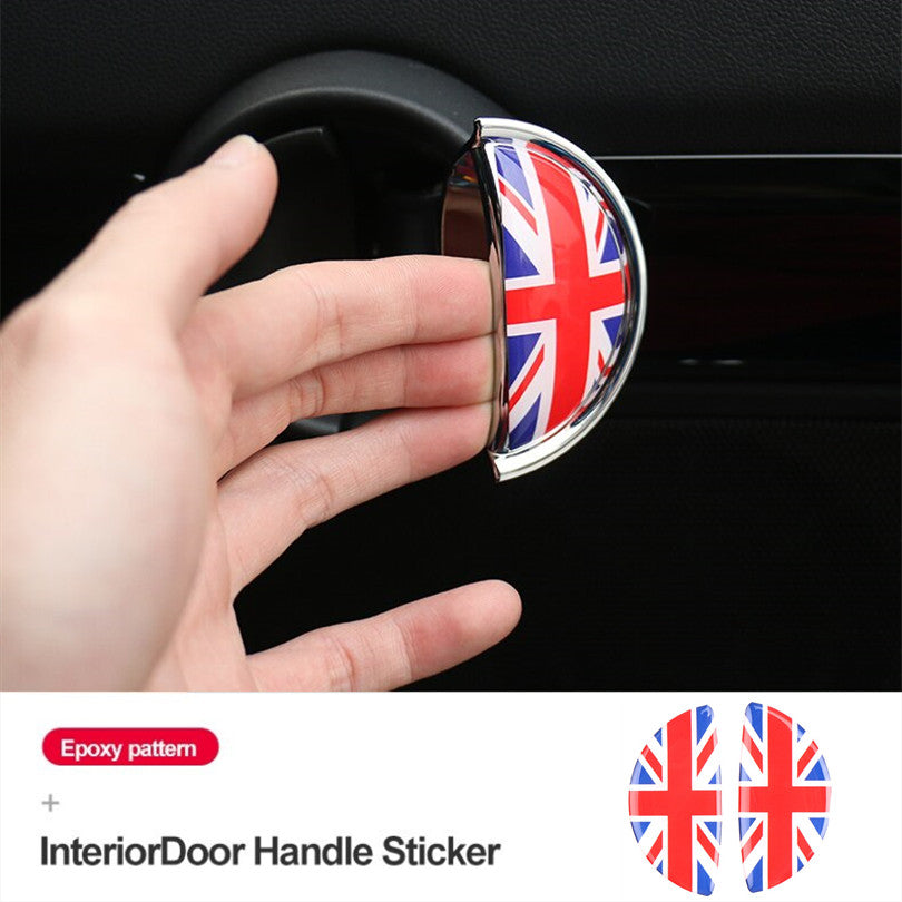 4x for MINI Cooper S Clubman F54 F55 F60 Union Jack 3D Door Handle Sticker