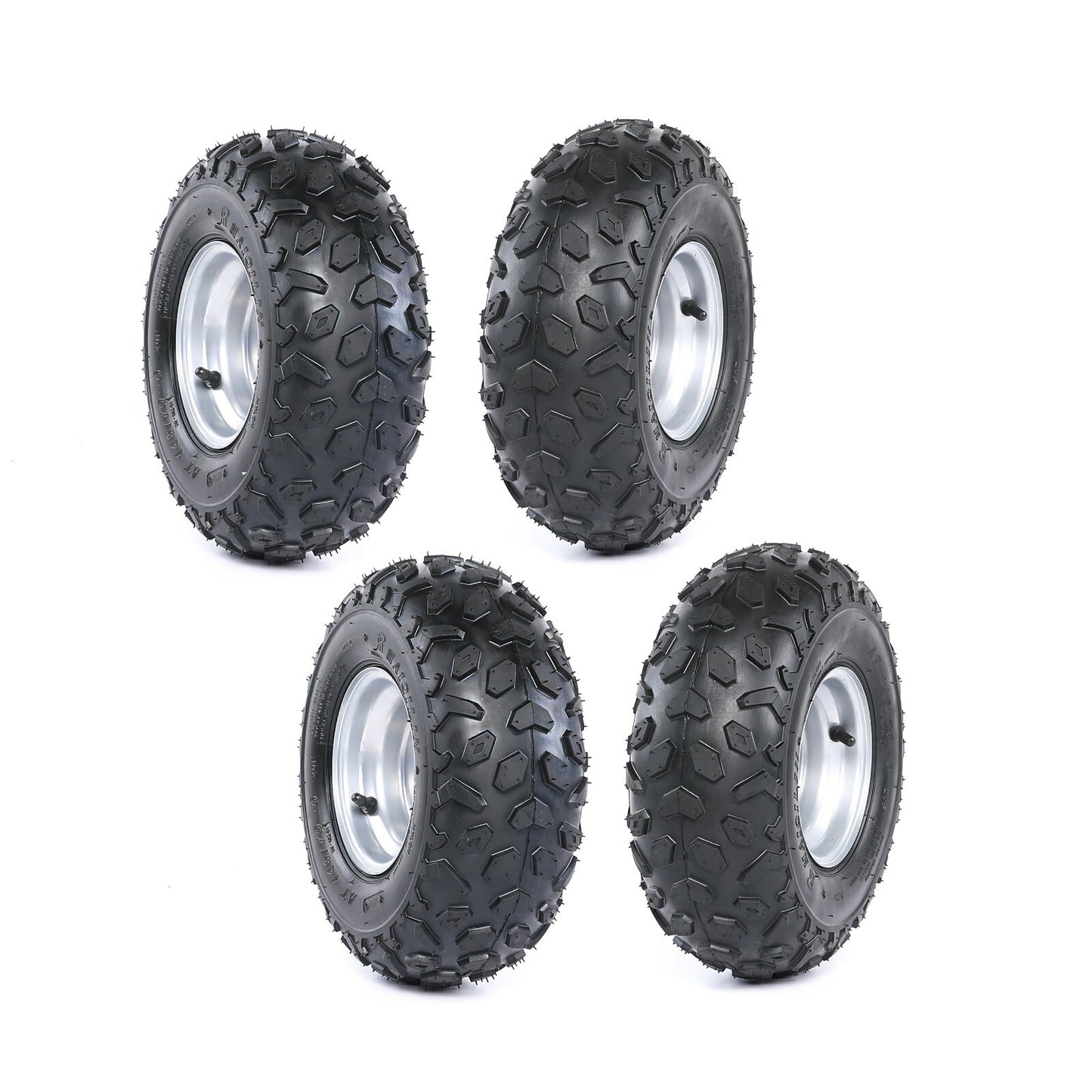 4-piece set of 6-inch wheels, 145/70-6 rims, 3 bolts, 145x70-6 all-terrain vehicle, four-wheel go-kart.