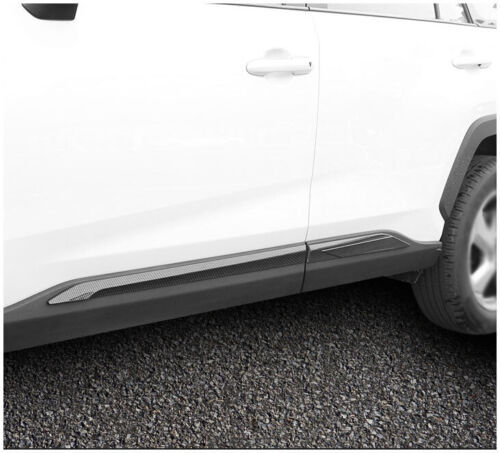 Cover Trim 4X Door Body Side Molding Carbon Fiber ABS for Toyota RAV4 2019-2023
