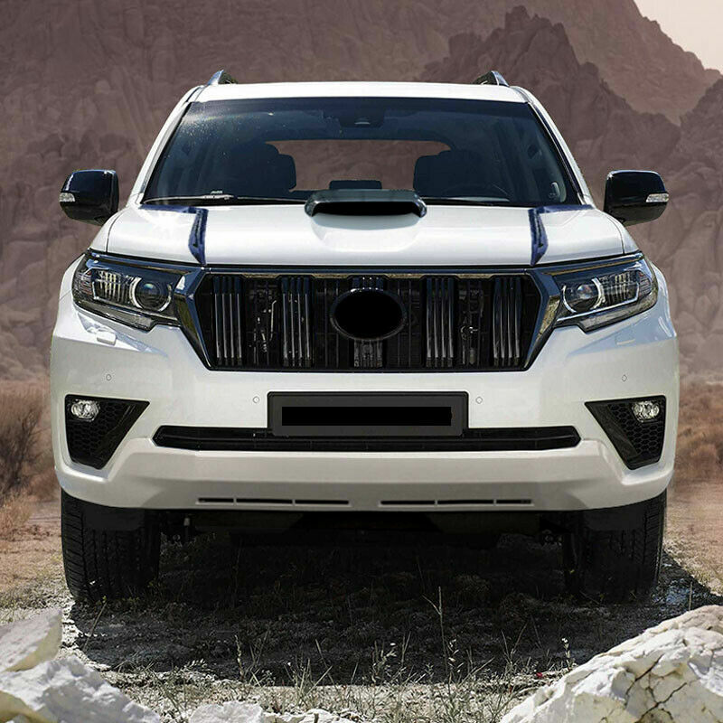 2p for Toyota Prado FJ150 2018-2021 Piano black Front Bumper Fog Lamp Trim Cover