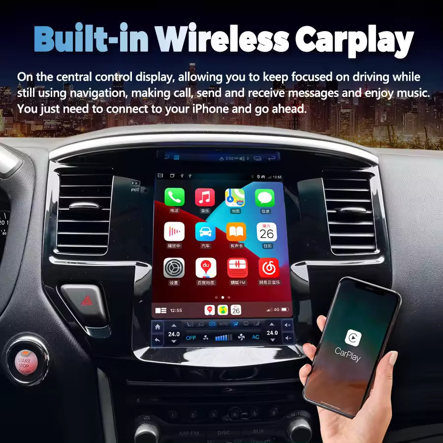 Android 11 Radio for Tesla Vertical Screen Car GPS for Nissan Pathfinder 2012-2023