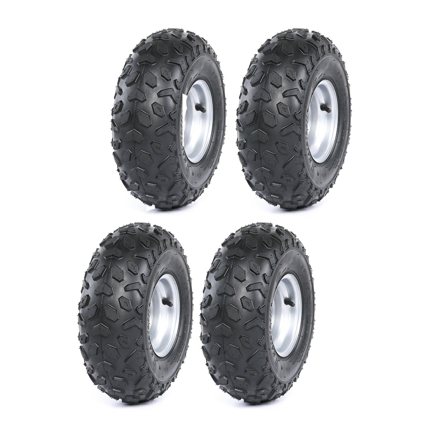4-piece 145/70-6 tire and rim set suitable for Taodao all-terrain vehicles, off-road vehicles, off-road bicycles, and go-karts.