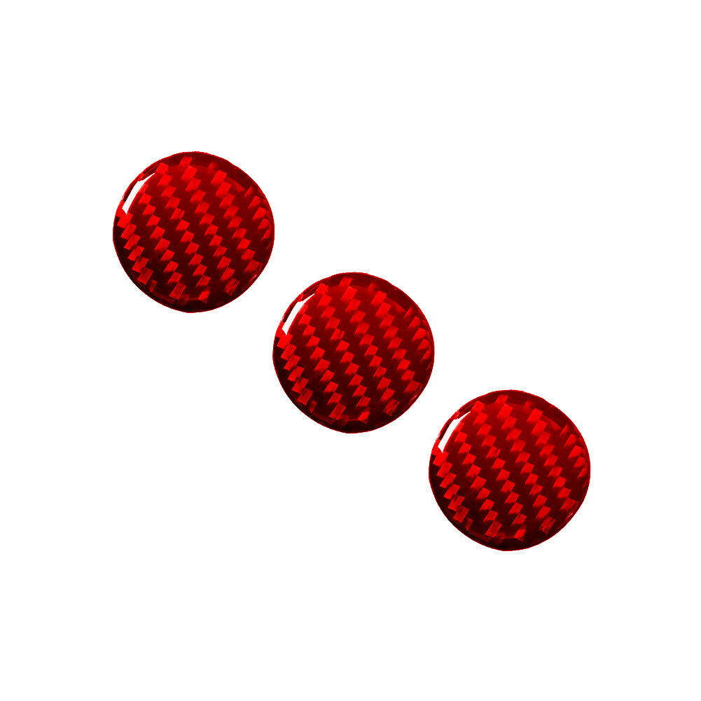 Red Carbon Fiber Radio Button Cover Trim for Land Rover Discovery Sport 2015-19