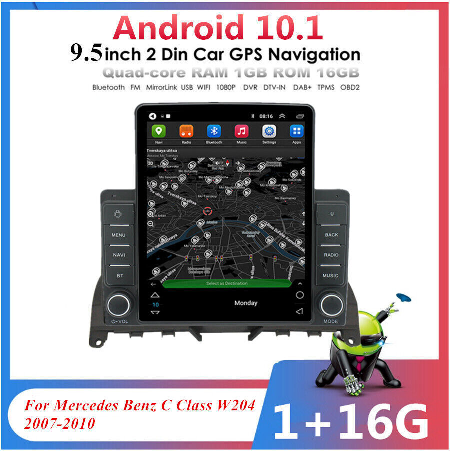 9.5 Stereo Radio GPS Navi Head Unit WIFI for Mercedes C Class W204 S204 2007-10