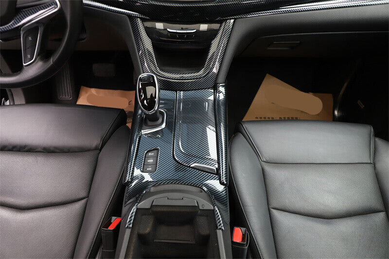 for Cadillac XT5 17-19 ABS Carbon Fiber Middle Console Gear Shift Cover Trim 3P