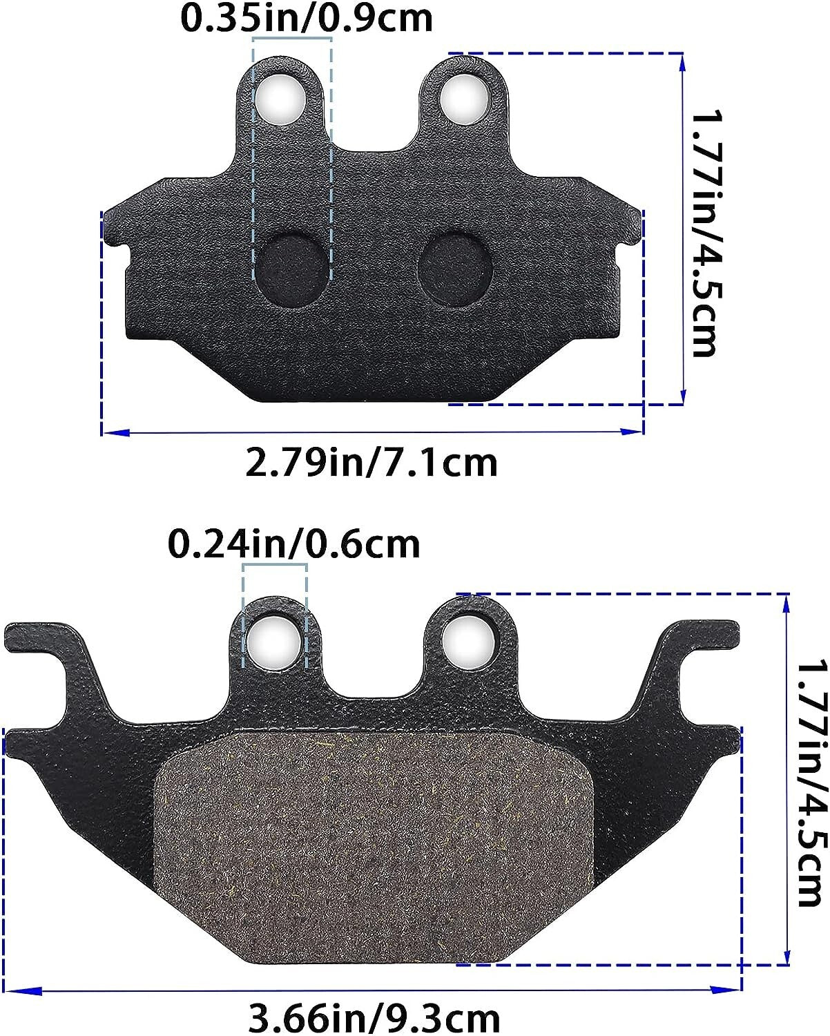 Front Rear Semi-Metallic Brake Pads for Quadlander 300 600 ARCTIC CAT 250 300