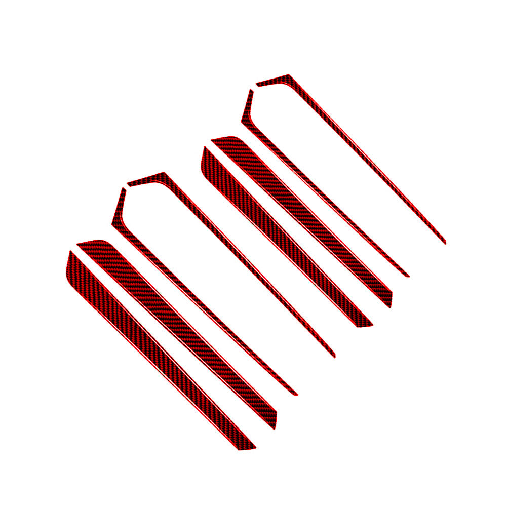 8X Red Carbon Fiber Door Panel Cover Trim for Subaru Outback Legacy 2015-2017