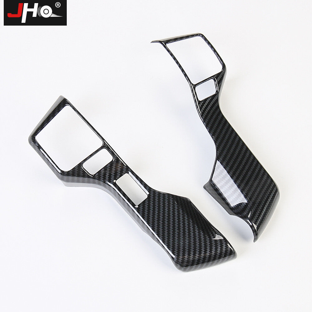 For 2014-20 for Toyota Tundra Carbon Fiber Car Steering Wheel Cover Trim Frame Black