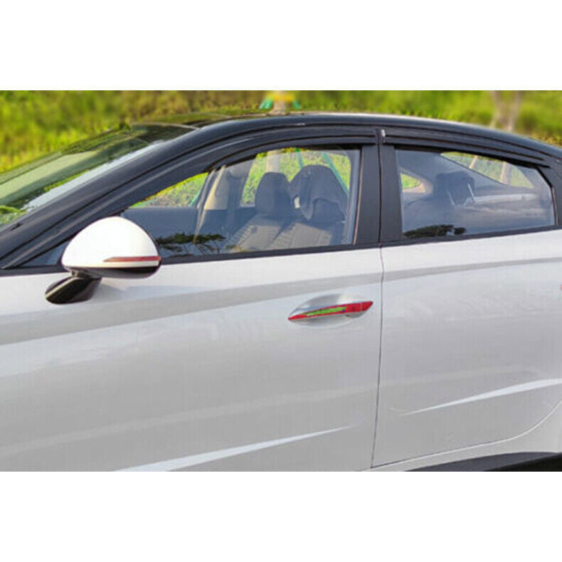 4x for Hyundai Sonata 2020-23 Black Window Visor Vent Shade Sun Rain Guard Trim