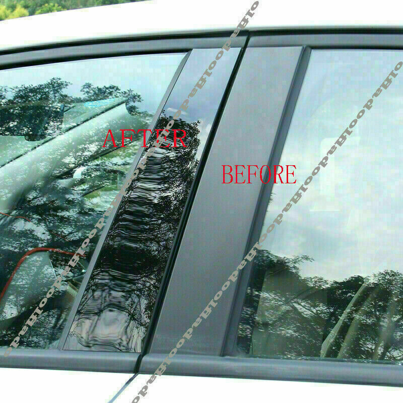 PC Glossy Black Pillar Post for Toyota for Camry 2018-2023 6X Door Trim Mirror Cover