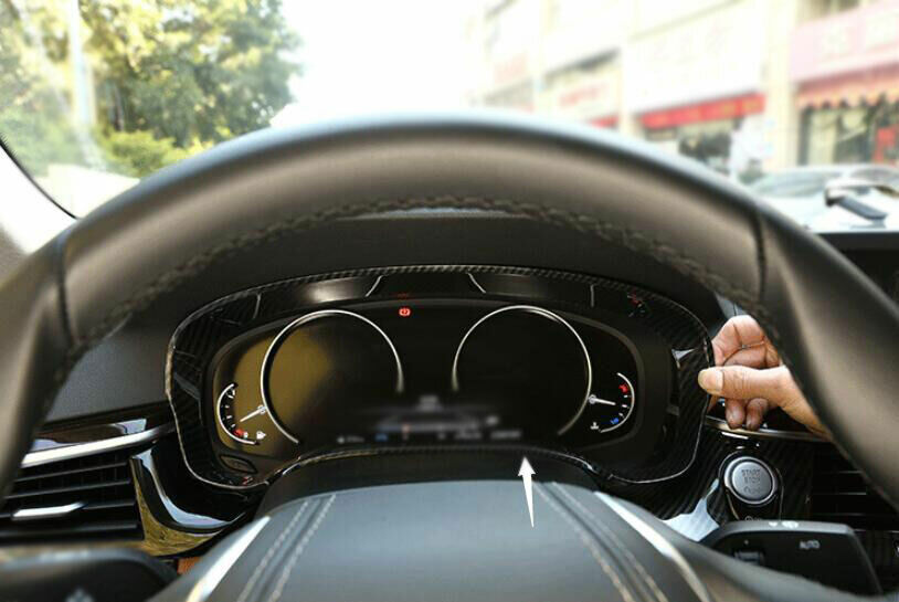 for BMW 5 Series 2018-2023 ABS Carbon Fiber Dashboard Frame Decor Cover Trim 1P