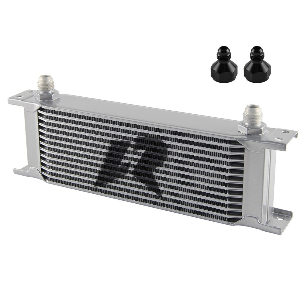 13 Row AN8 Stacked Plate Oil Cooler 6AN Adapter Universal Aluminium Radiator SL
