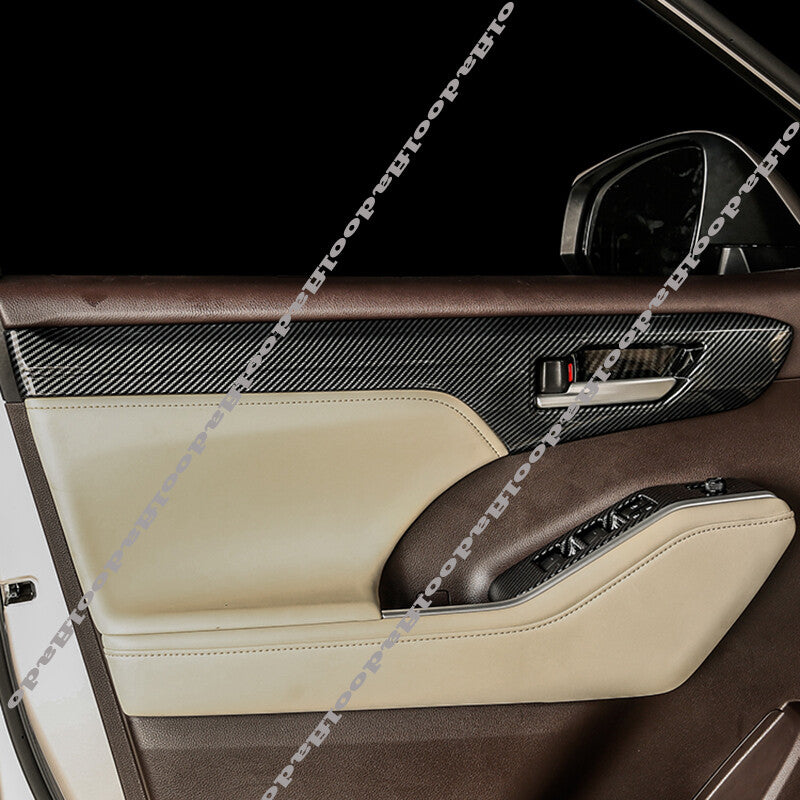 for Toyota Highlander 2020-2023 Carbon Fiber Inner Door bowl Molding Cover Trim