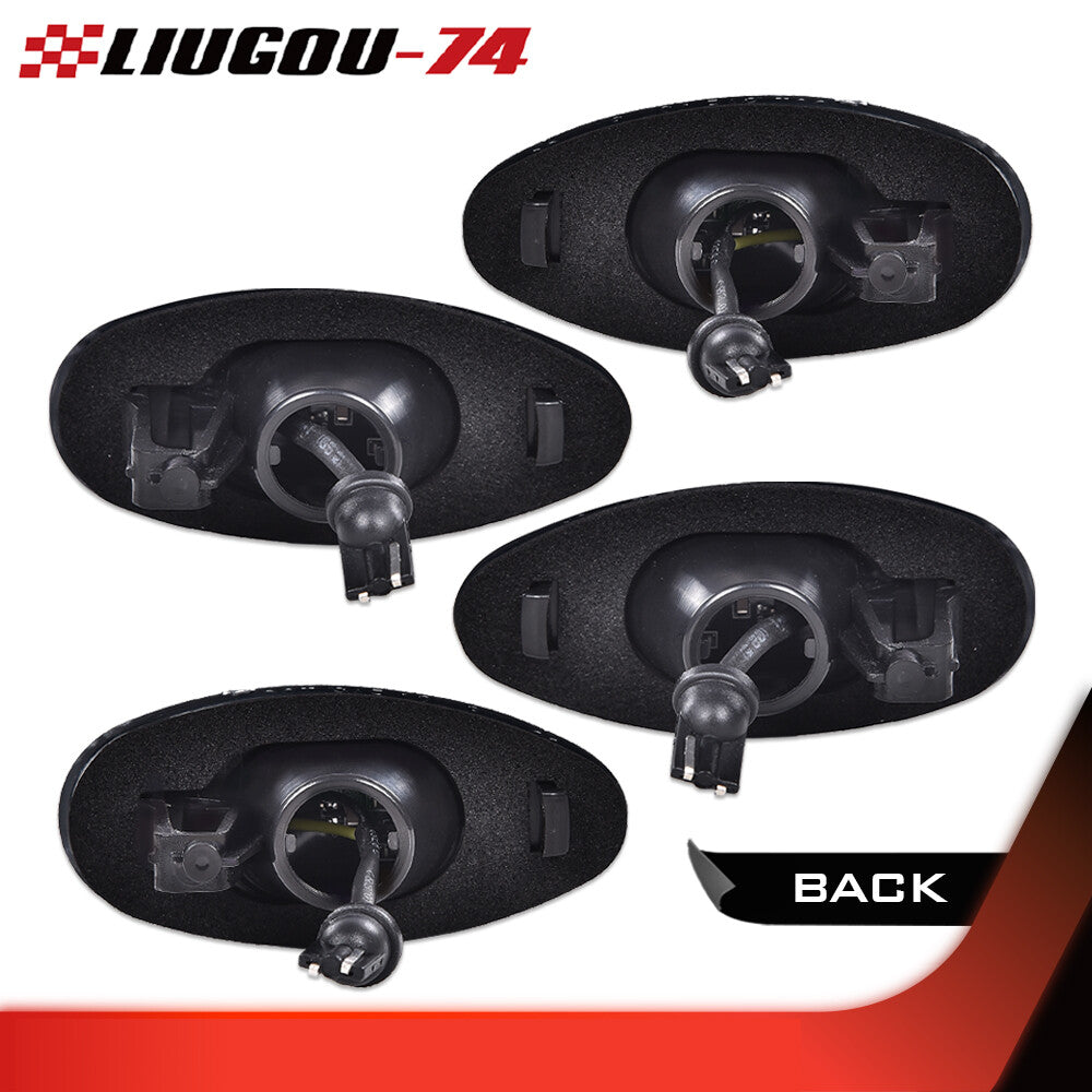 Suitable for 2001-2013 for Chevrolet Silverado for GMC for Sierra smoke fender beds with LED marker lights.