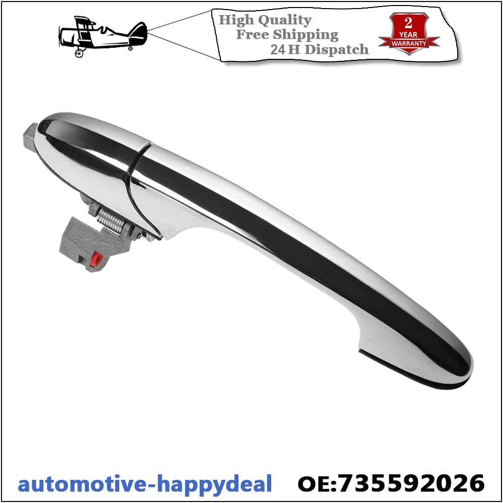 NEW for Fiat 500 Near Side Passenger Side Chrome Outer Door Handle 735592026 UK