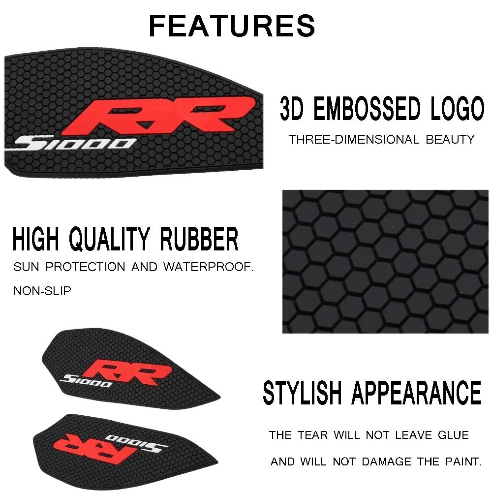 Fit for BMW S1000RR Fuel tank sticker Tank Traction Pad Tank Pads Rubber sticker