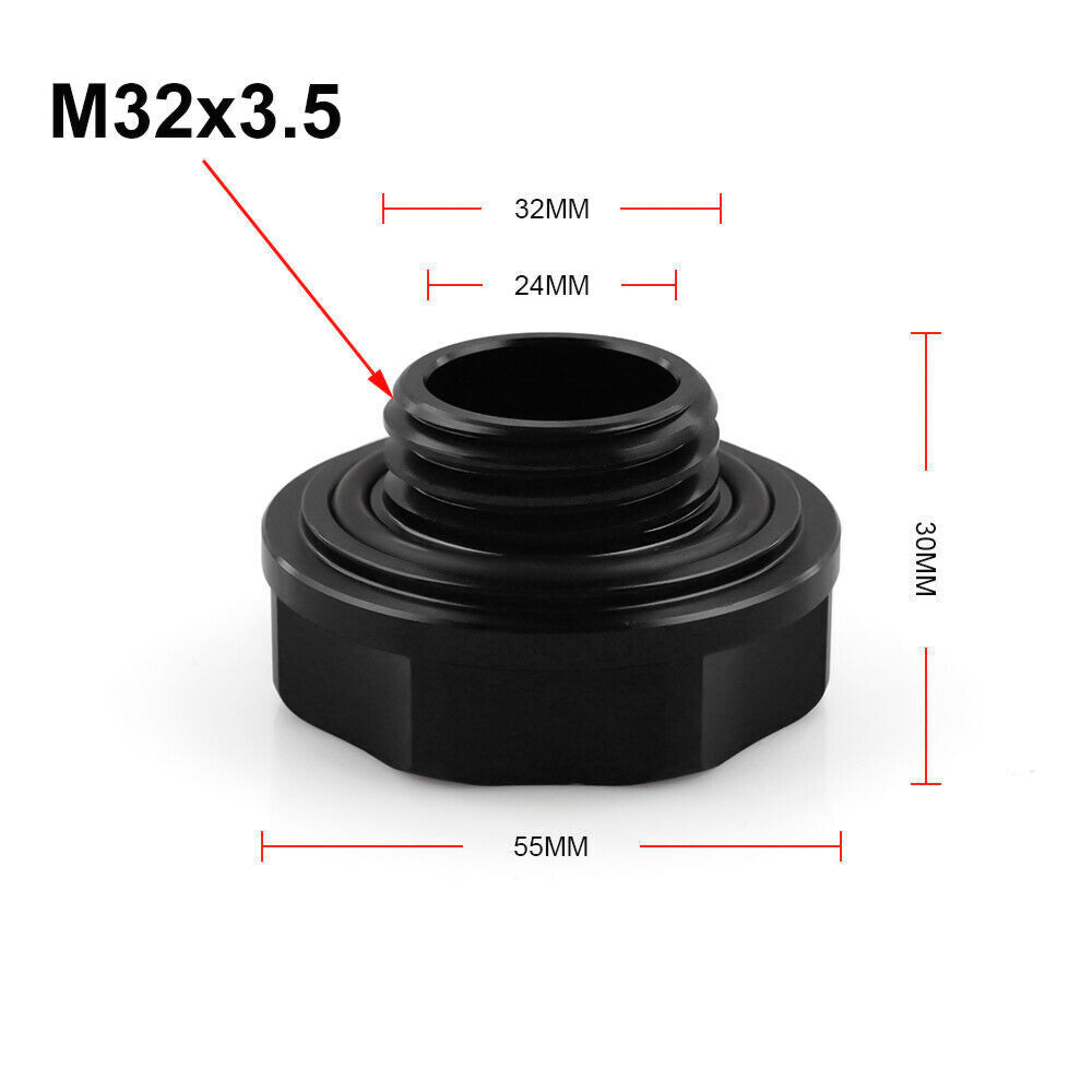 Oil Filler Cap+ Radiator Cap+ Oil Dipstick for Honda for Acura K20 K Series Black