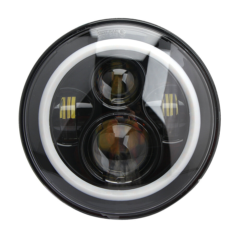 7-inch round LED headlight ring DRL lights suitable for Jeep for Wrangler JK TJ 97-2005