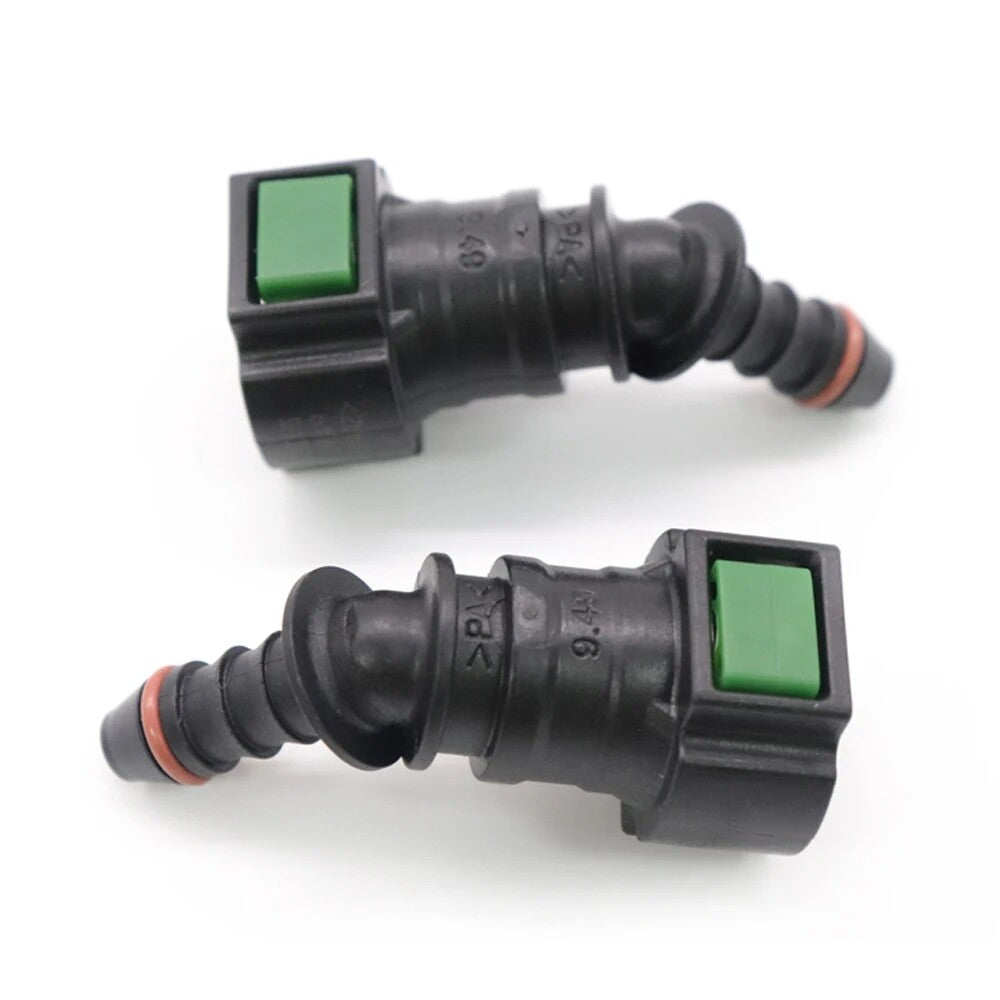 2-pack of new fuel line hose quick-release female connectors 9.49mm ID6 8x6 135¡ã