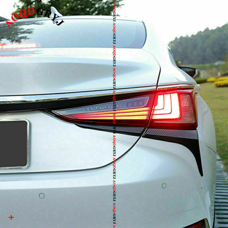 for Lexus ES350 ES300h 2019-2022 Carbon Look Rear TailLight Molding Trim Strips