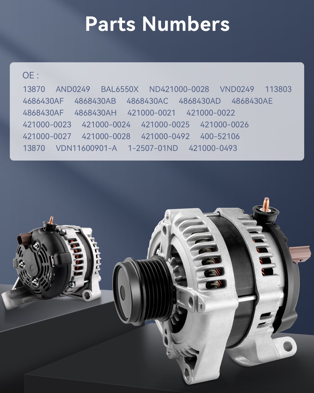 AND0249 Clockwise Rotation Alternator Fit for 2001-2007 for Chrysler Town Country