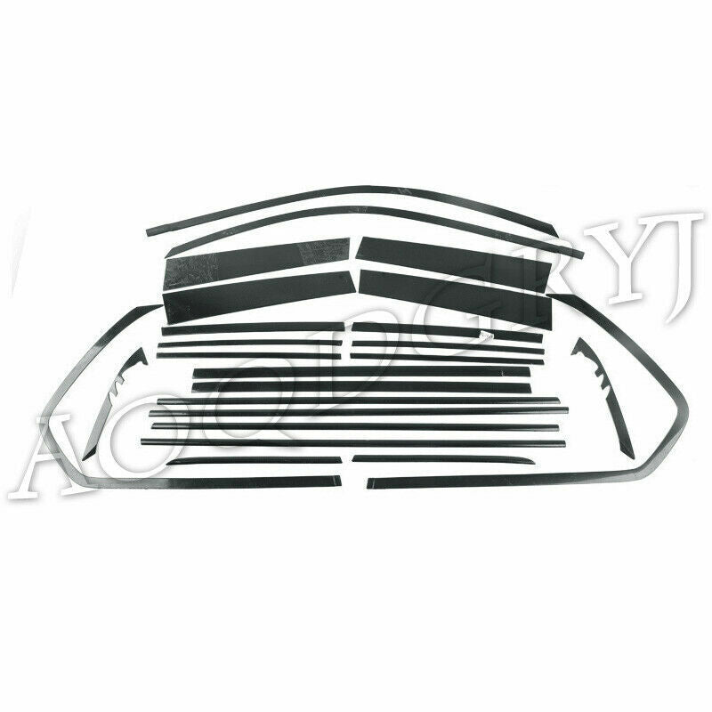 for Toyota Prado Fj150 2010-2020 Glossy Black Full Window Pillar Post Trim Cover