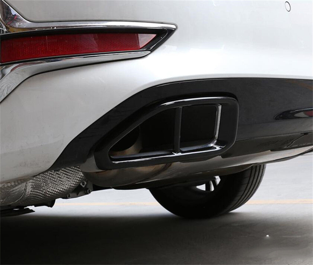 Steel Black Exhaust Muffler Tail Pipe Trim for for BMW 3 Series G20 G28 2020-22