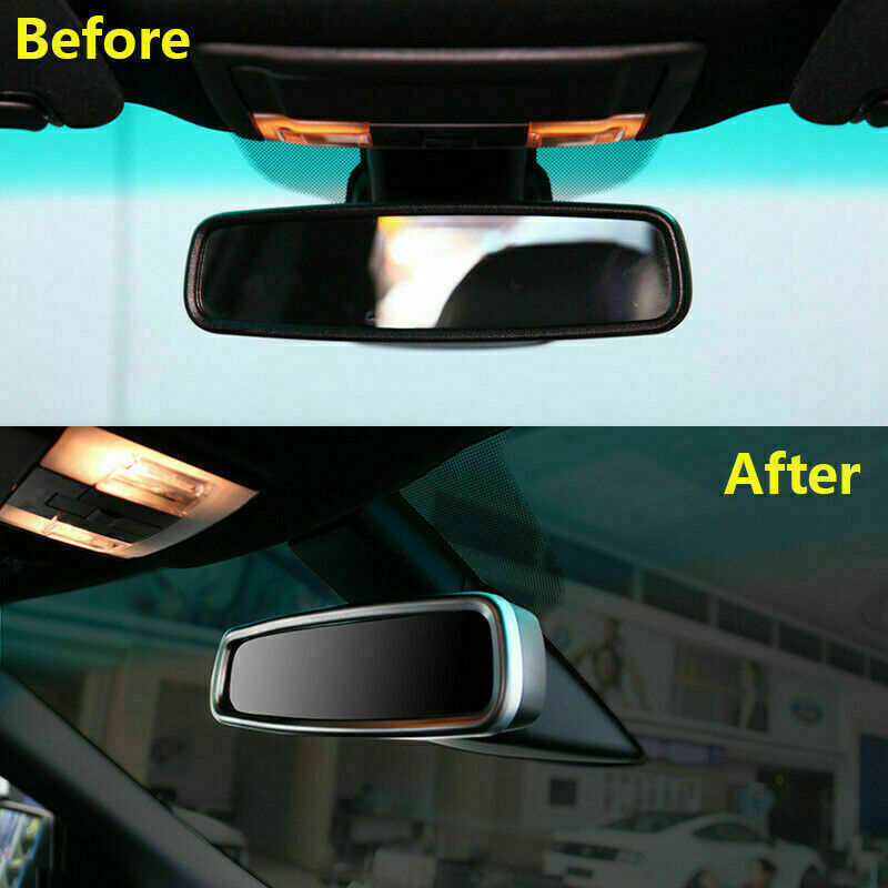 for Ford Explorer 2011-2019 silver Interior Rearview Mirror Frame Cover Decor