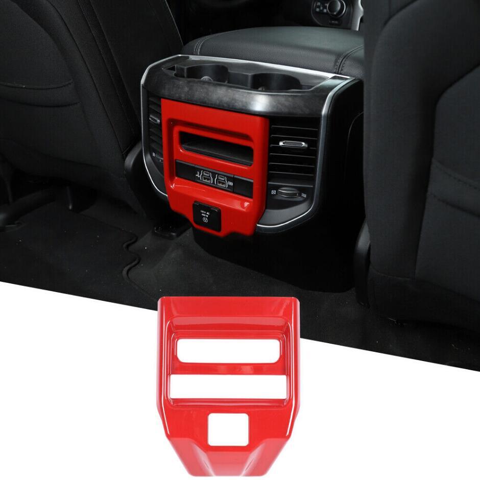 ABS Red Rear Vent Cover Trim Panel Accessory for Dodge for RAM 3500 2019-2022