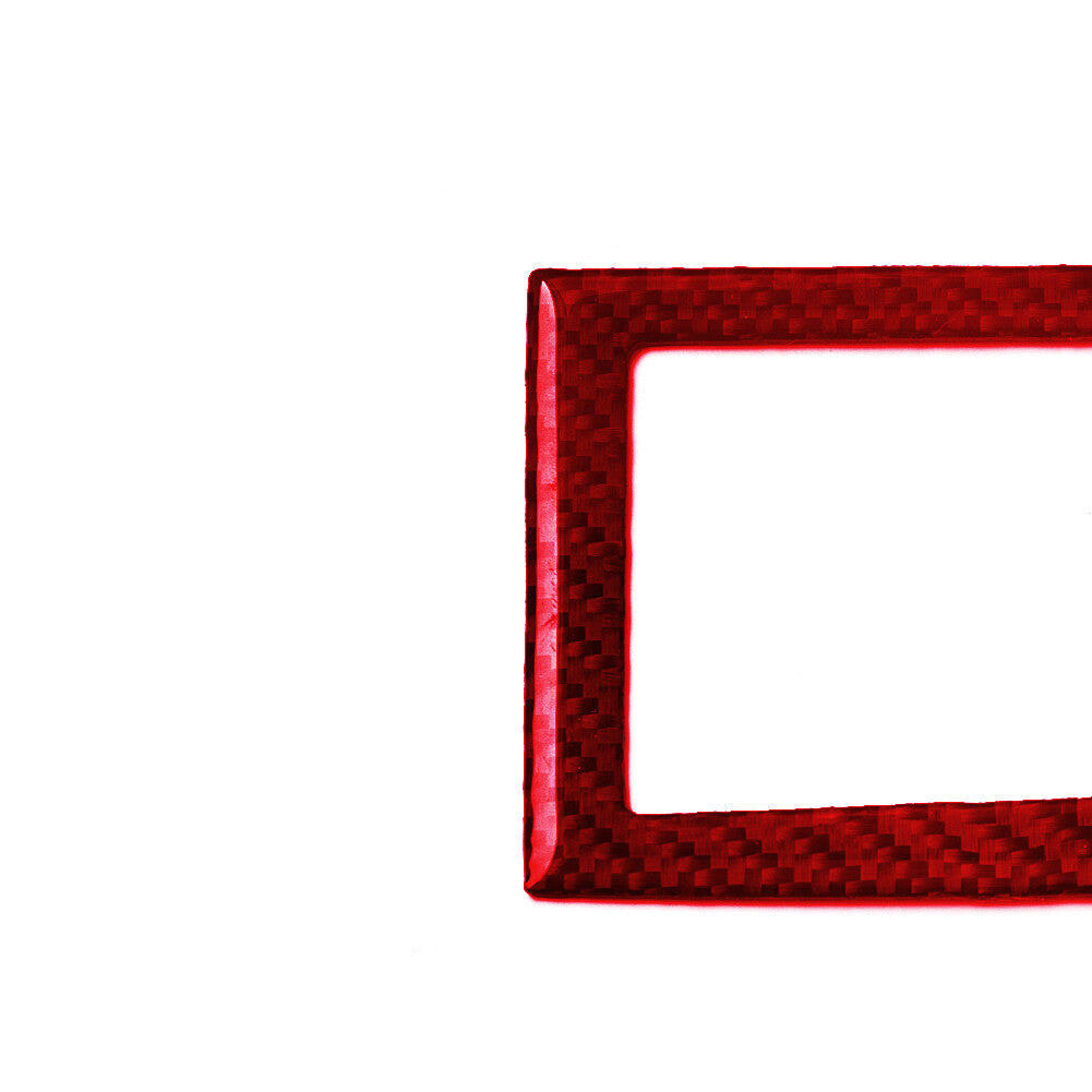 Red Carbon Fiber Dim Light Control Frame Cover Trim for Chrysler 300 2005-2007