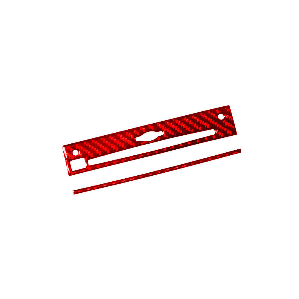 2Pcs Red Carbon Fiber CD Player Trim Cover for Mercedes R-Class 2009-2012