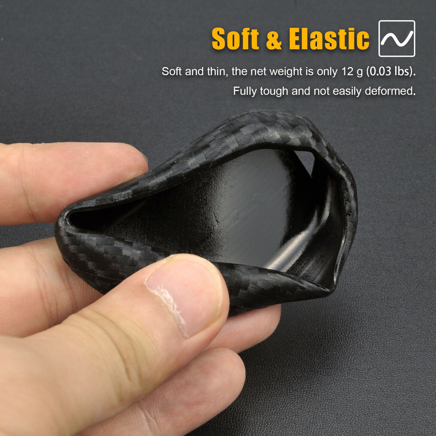 for Honda for Civic /Accord/HR-V/CR-V Silicone Carbon Fiber Car for Smart Key Case Cover
