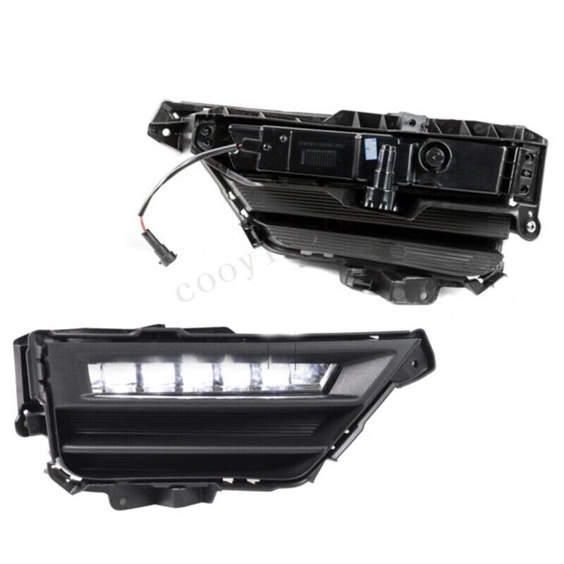 for Honda CR-V 2020-2021 Bumper LED Rectangular Fog Lights Lamps w/Bezel+Harness