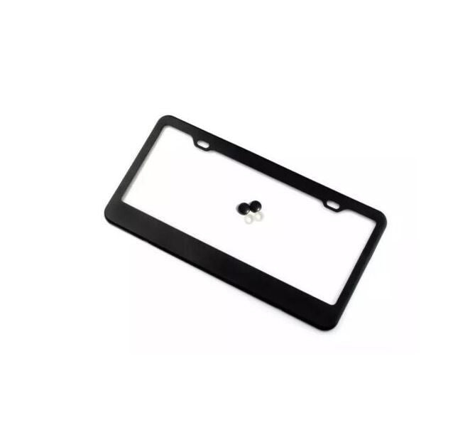 Car license plate frame cover cap rear trunk boot matte black for Subaru