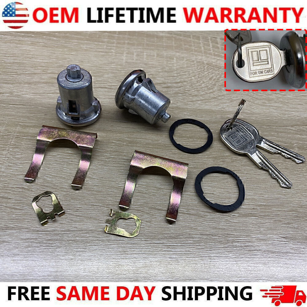Pair of 2 Door Lock Cylinder Set for Chevy for Chevrolet for GMC Truck SUV for Oldsmobile U