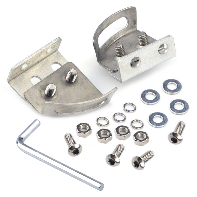 2pcs Adjustable Car Bumper License Plate Relocator Bracket Holder Mount Angle