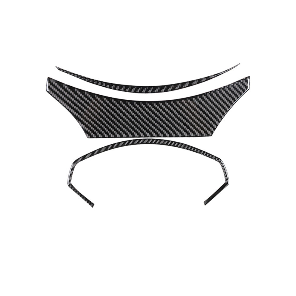 3X Steering Wheel Side Panel Trim Carbon Fiber for Ford for Mustang Mach-E 2021-2022