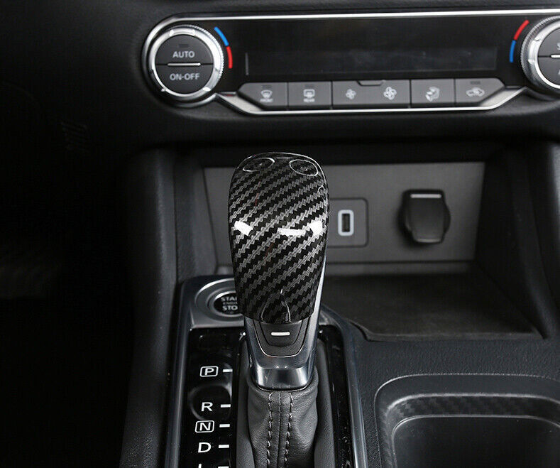 Gear Shift Knob Head Cover Trim for Nissan Sylphy Sentra 20-2022 Carbon Fiber