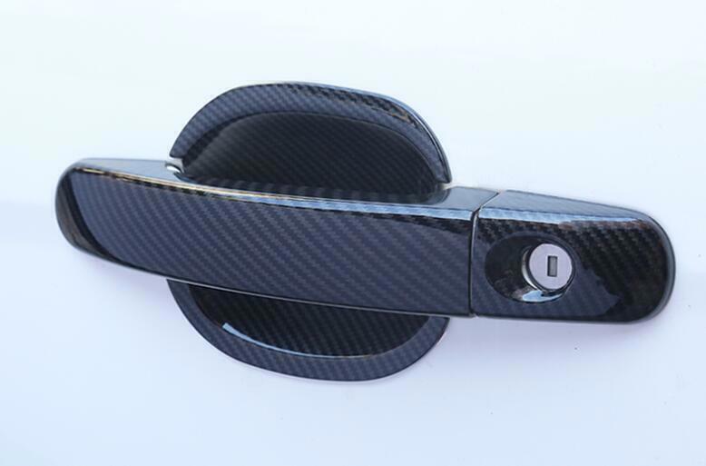 for Volkswagen Touran 2007-15 Carbon Fiber Exterior Side Door Handle Cover Trim