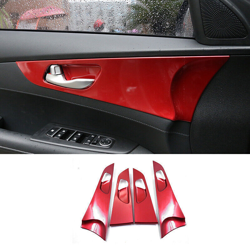 for Kia Forte 2019-23 Red ABS Center Dash Full Set Interior Decor Cover Kit 18x
