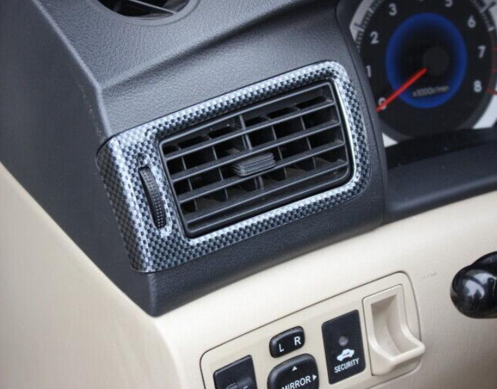 LR AC Air Outlet Vent Cover Trim Carbon Fiber ABS Car for Toyota for Corolla 03-08